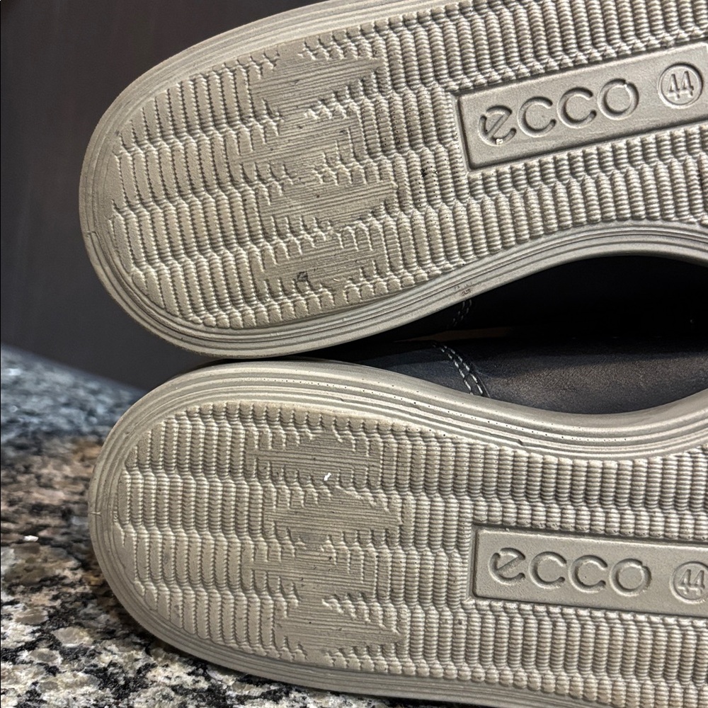 Ecco Collin Black Leather Casual Sneakers Size 44 - Picture 8 of 11